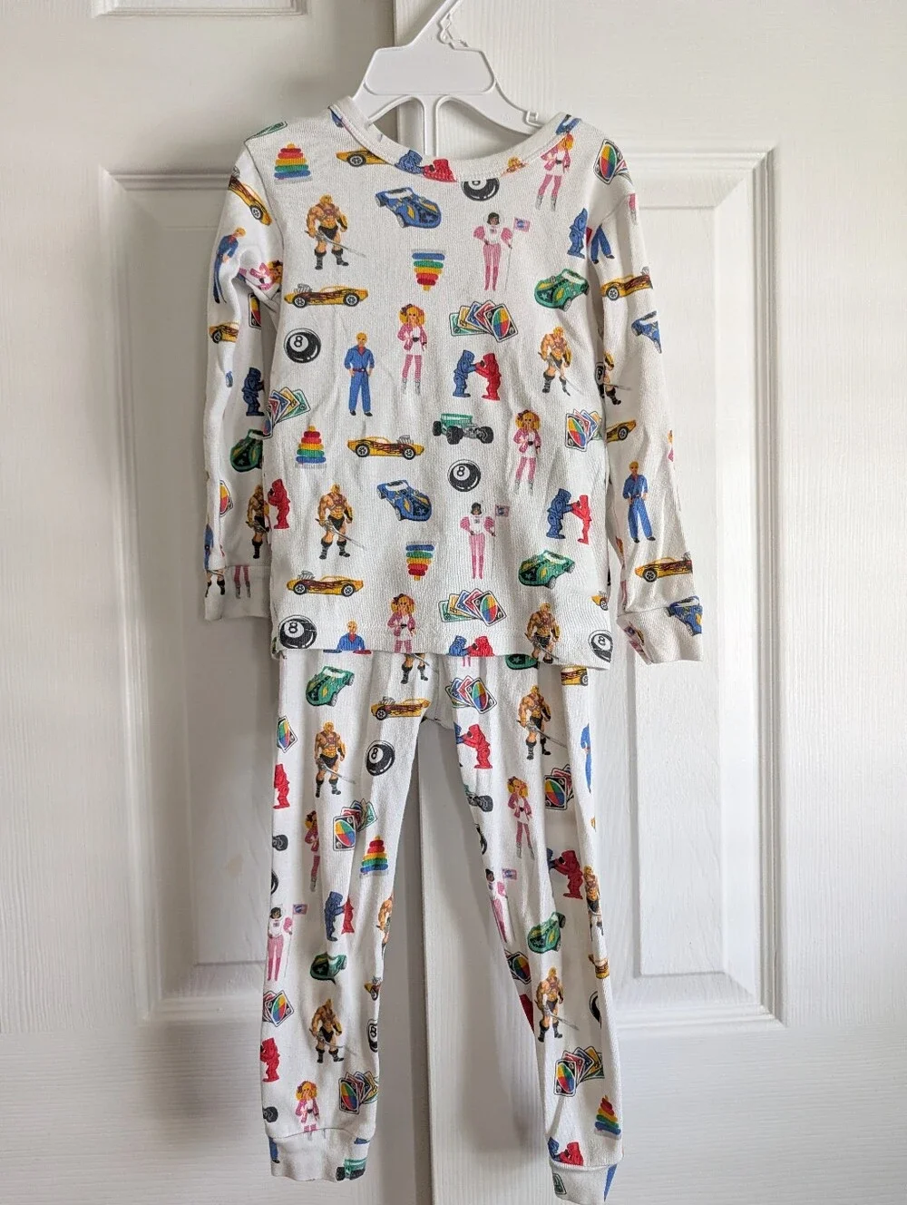 VGUC 3t Gap babyGap Mattel Barbie He-man Hot Wheels Organic Cotton Pjs Toys